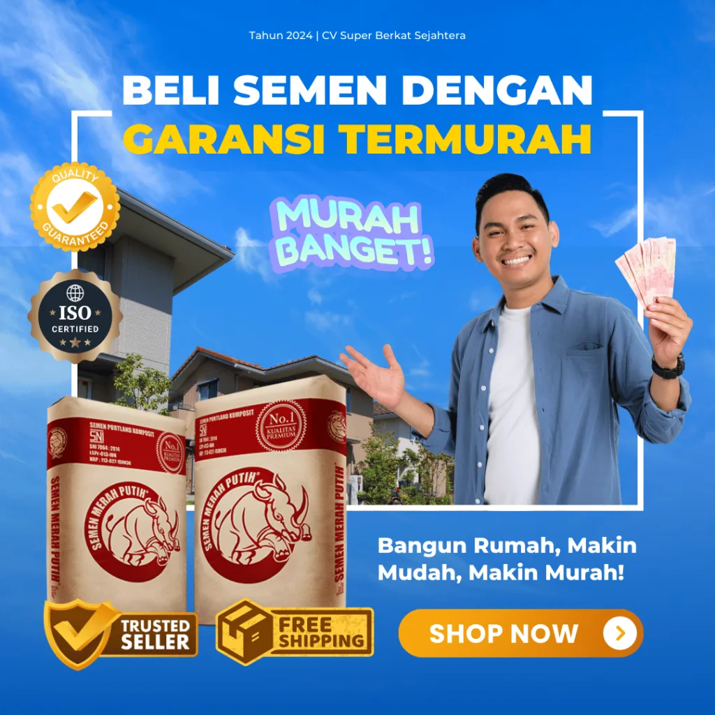 Super Bangunan adalah toko bahan bangunan terdekat di Cibinong yang siap memenuhi kebutuhan proyek Anda. Kami merupakan distributor besi dan semen terpercaya yang menawarkan garansi termurah untuk semua produk, mulai dari bahan bangunan hingga alat konstruksi berkualitas. Dengan layanan gratis ongkir Cibinong untuk pembelian tertentu dan pengiriman cepat, Super Bangunan memastikan kepuasan Anda dalam setiap transaksi. Pilih Super Bangunan, toko bahan bangunan dengan garansi termurah yang selalu hadir memberikan kemudahan untuk kebutuhan proyek besar maupun kecil!